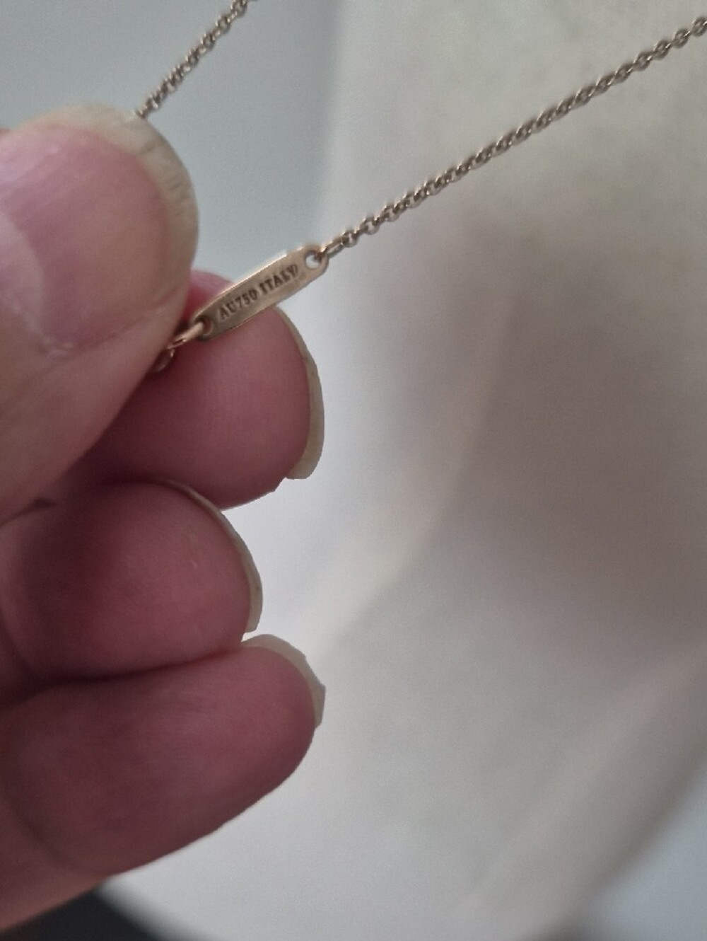 Tiffany & Co. 18k Rose Gold Diamond Micro Bar Pendant Necklace - Picture 3 of 8